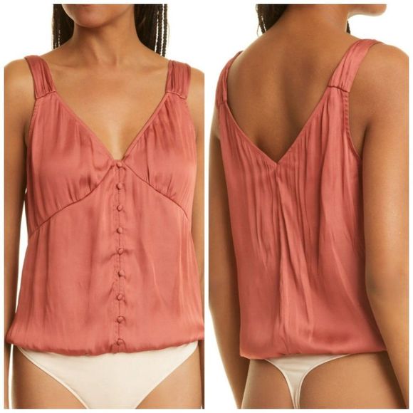 PAIGE Kessley Tank Bodysuit Muted Clay - Picture 1 of 11